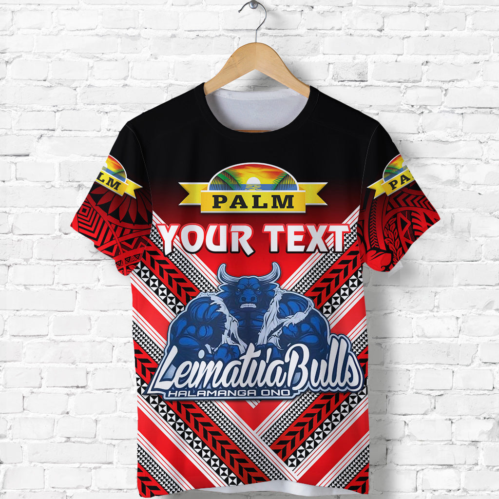 Custom Personalised Mate Ma'A Tonga T Shirt Leimatu'A Bulls Creative Style - Red