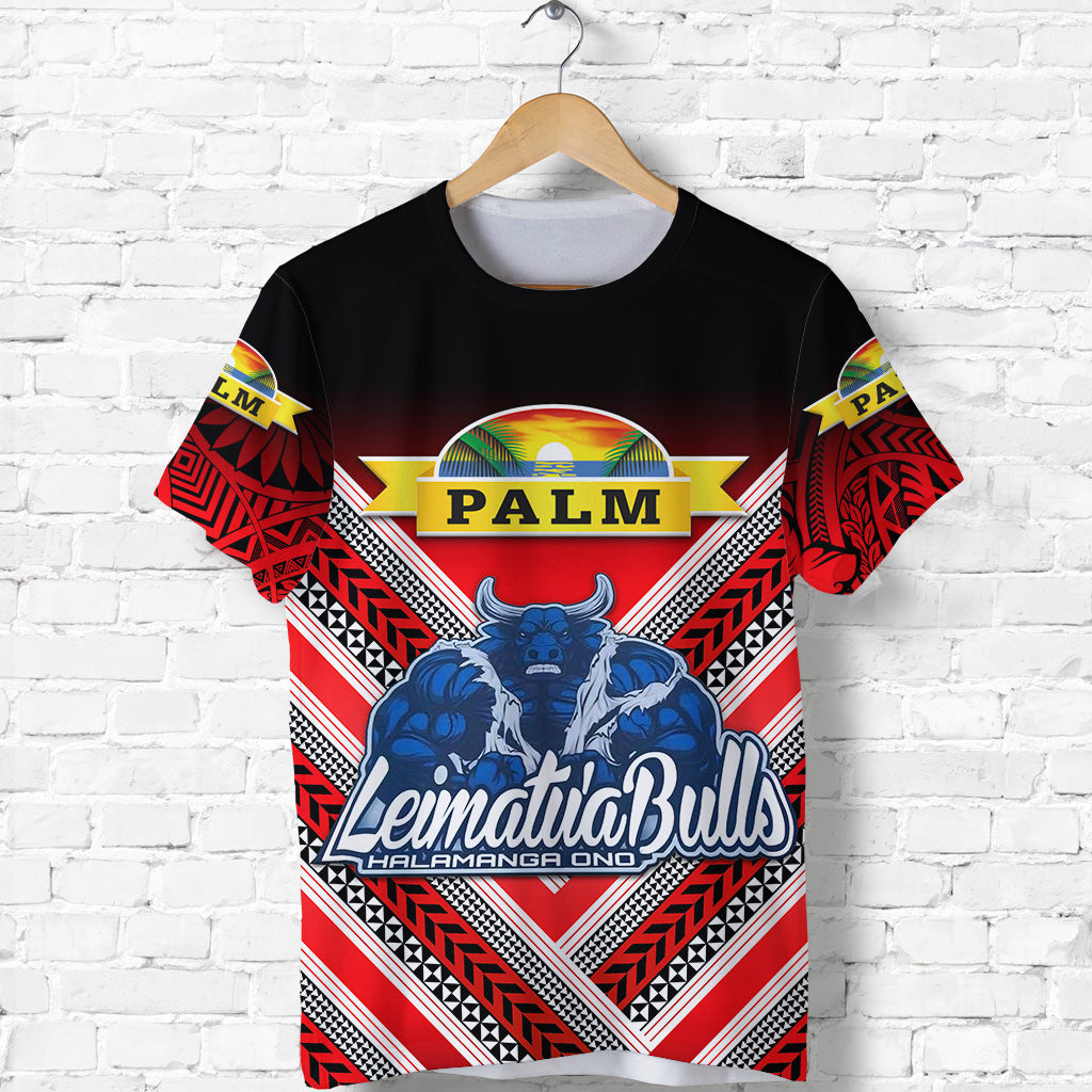 Custom Personalised Mate Ma'A Tonga T Shirt Leimatu'A Bulls Creative Style - Red, Custom Text And Number