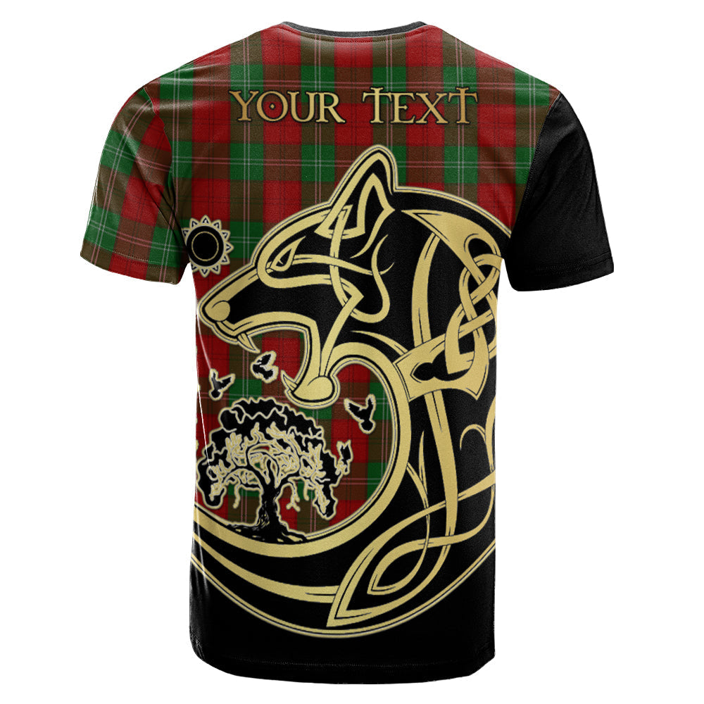 Printivon Lennox Crest Celtic Wolf Tartan T Shirt Custom Your Text