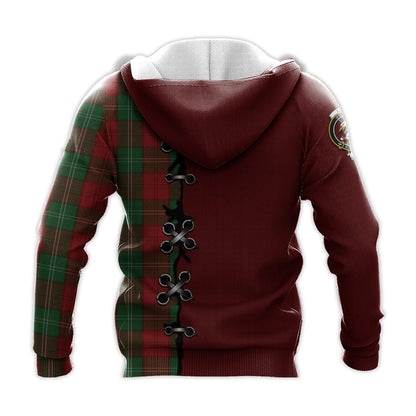 Printivon Lennox Tartan Hoodie Lion Rampant And Celtic Thistle Style