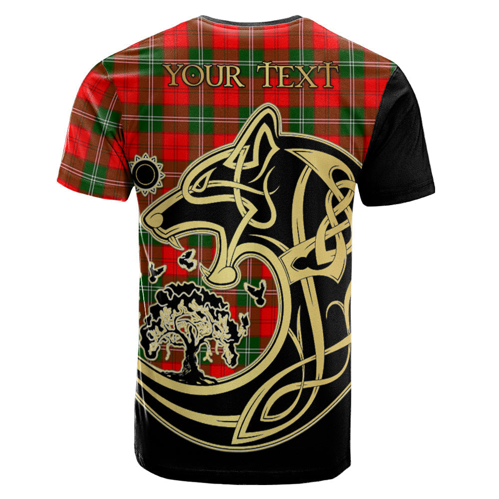 Printivon Lennox Modern Crest Celtic Wolf Tartan T Shirt Custom Your Text