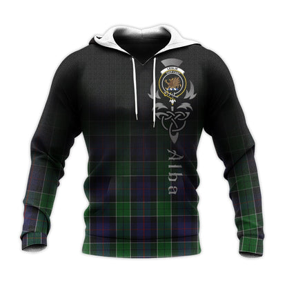 Printivon Leslie Hunting Tartan Crest Alba Celtic Hoodie