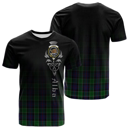Printivon Leslie Hunting Tartan Crest Alba Celtic T Shirt