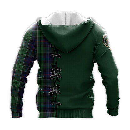 Printivon Leslie Hunting Tartan Hoodie Lion Rampant And Celtic Thistle Style