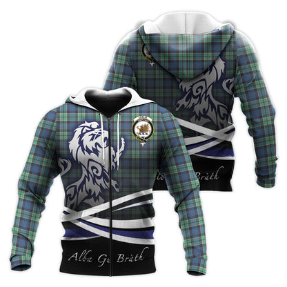Printivon Leslie Hunting Ancient Tartan Scottish Lion Hoodie