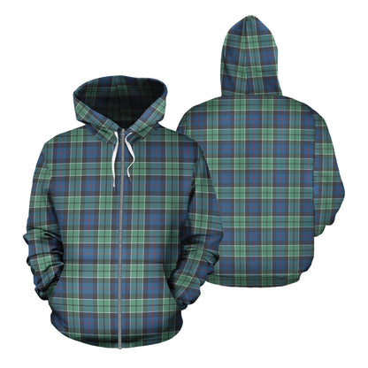 Printivon Leslie Hunting Ancient Tartan Hoodie