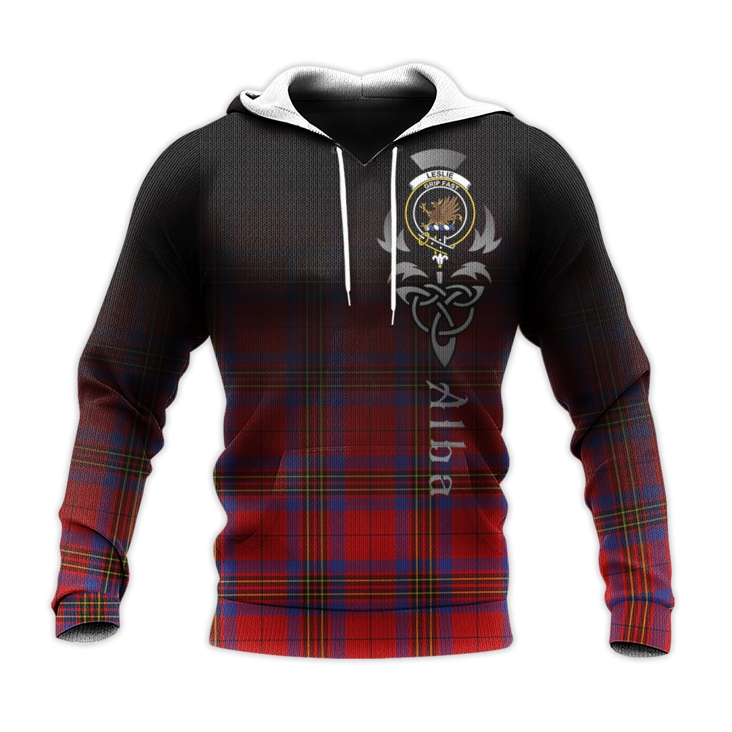 Printivon Leslie Modern Tartan Crest Alba Celtic Hoodie