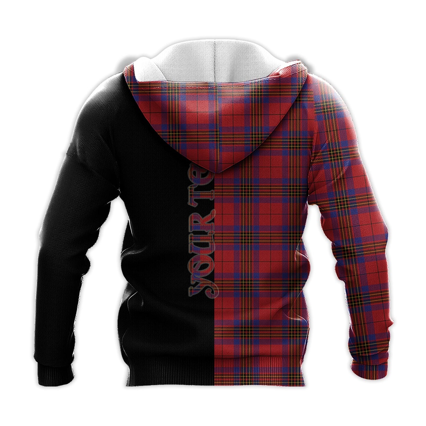 Printivon Leslie Modern Tartan Personalize Half Hoodie
