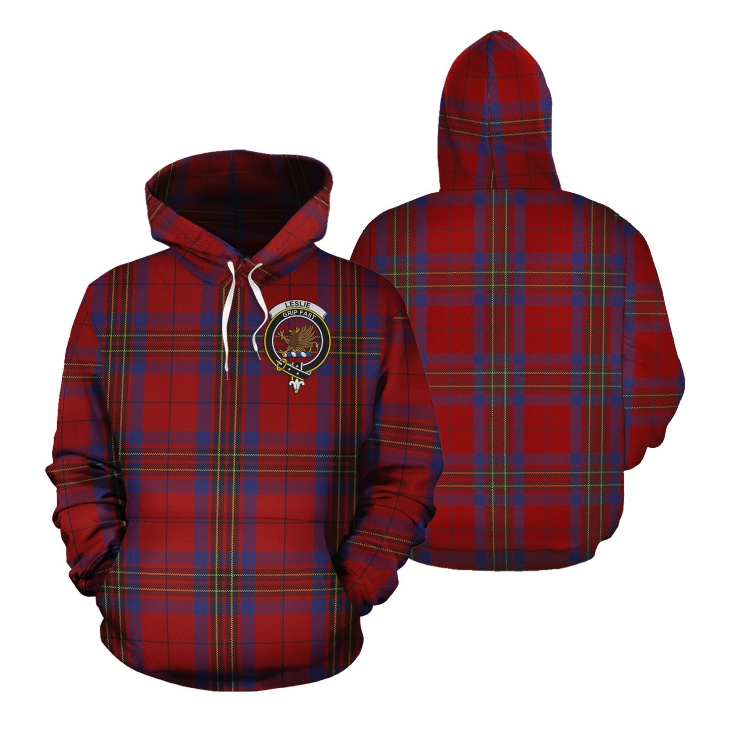 Printivon Leslie Red Tartan Hoodie