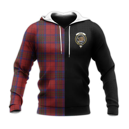 Printivon Leslie Red Tartan Personalize Half Hoodie