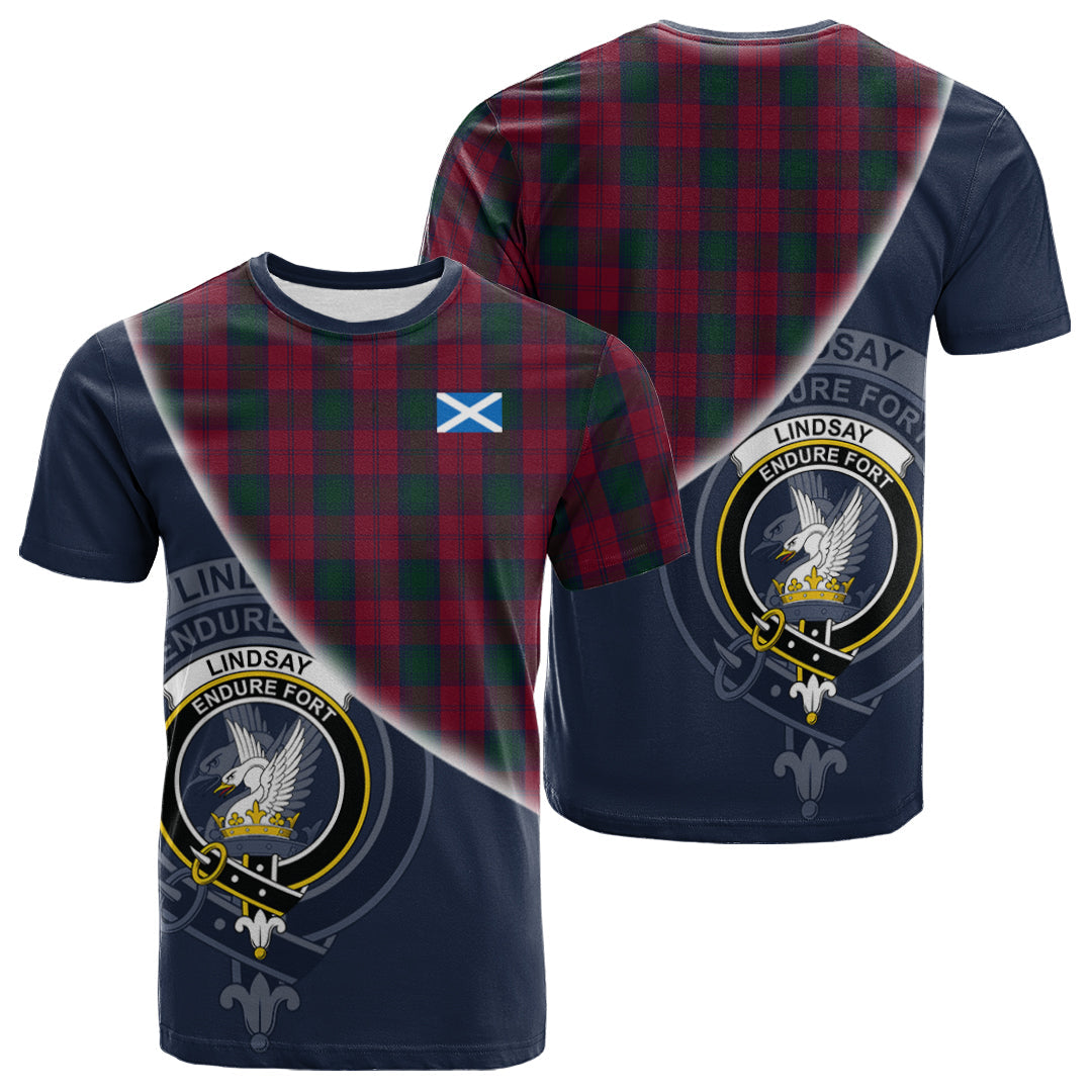 Printivon Lindsay Tartan Scottish Crest T Shirt