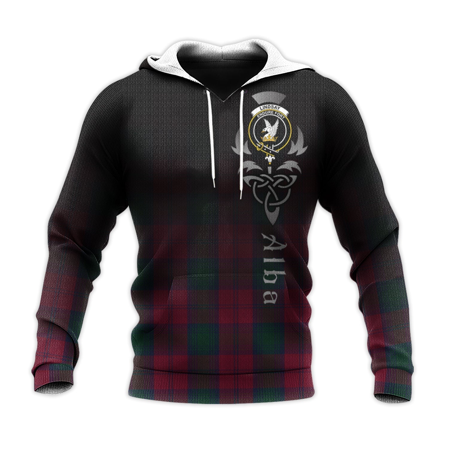 Printivon Lindsay Tartan Crest Alba Celtic Hoodie