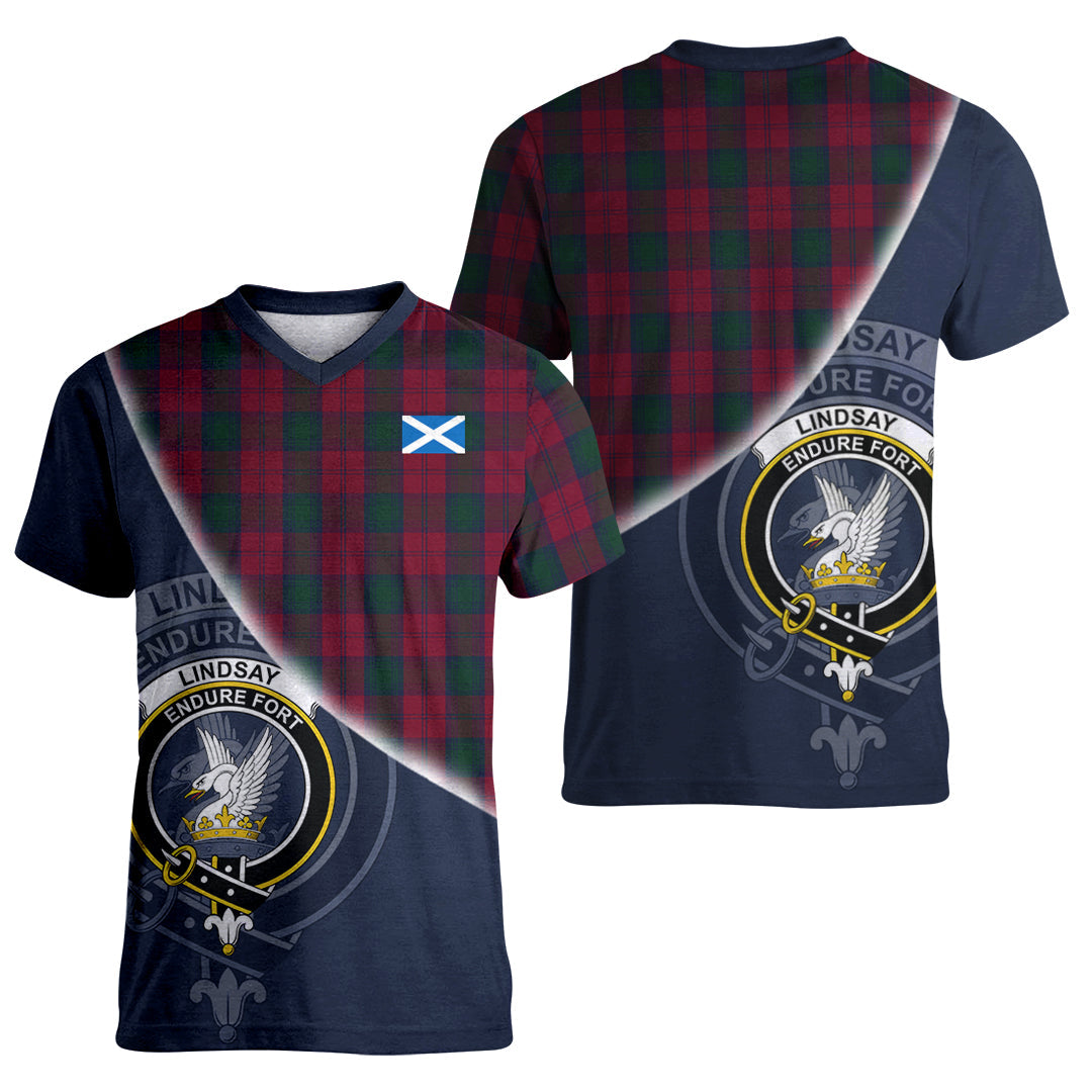 Printivon Lindsay Tartan Scottish Crest T Shirt
