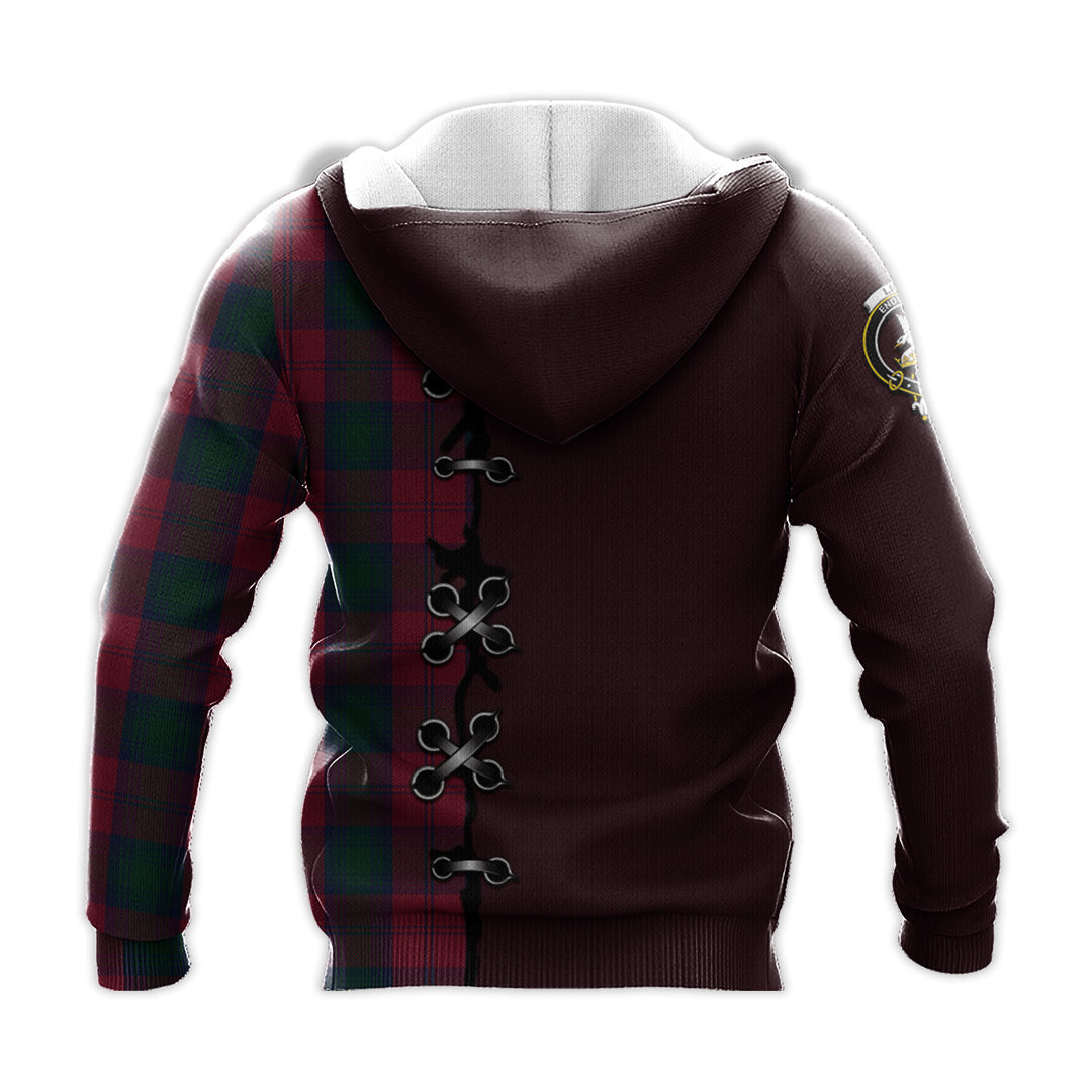 Printivon Lindsay Tartan Hoodie Lion Rampant And Celtic Thistle Style
