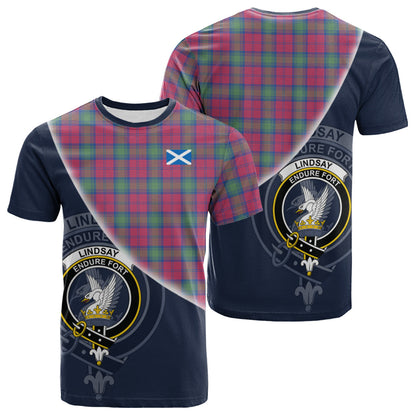 Printivon Lindsay Ancient Tartan Scottish Crest T Shirt