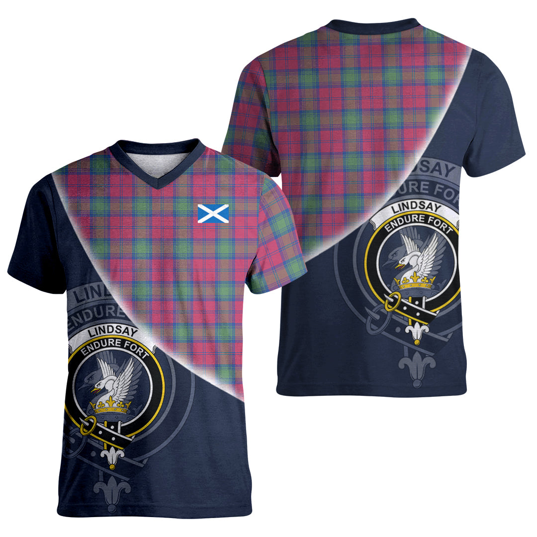 Printivon Lindsay Ancient Tartan Scottish Crest T Shirt