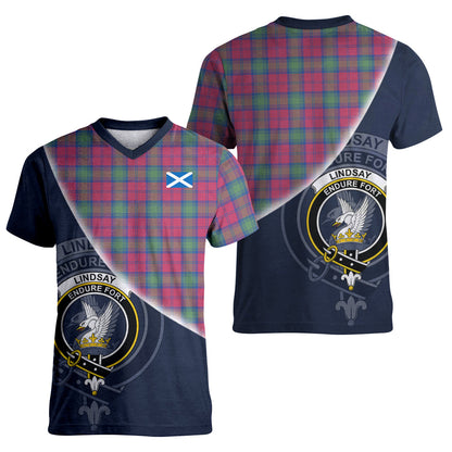 Printivon Lindsay Ancient Tartan Scottish Crest T Shirt