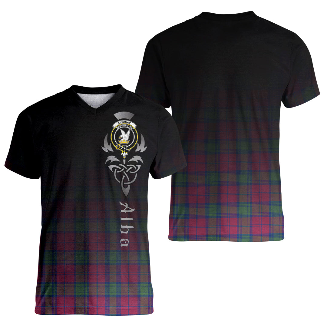 Printivon Lindsay Ancient Tartan Crest Alba Celtic T Shirt