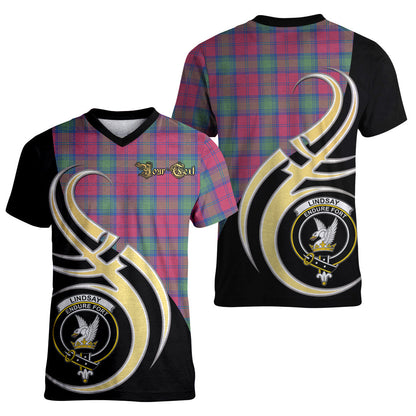 Printivon Lindsay Ancient Tartan Crest Believe In Me T Shirt