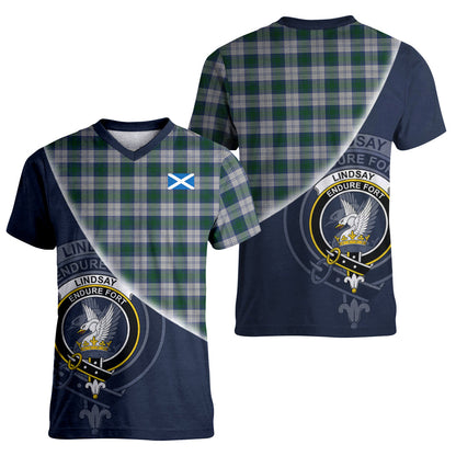 Printivon Lindsay Dress Tartan Scottish Crest T Shirt