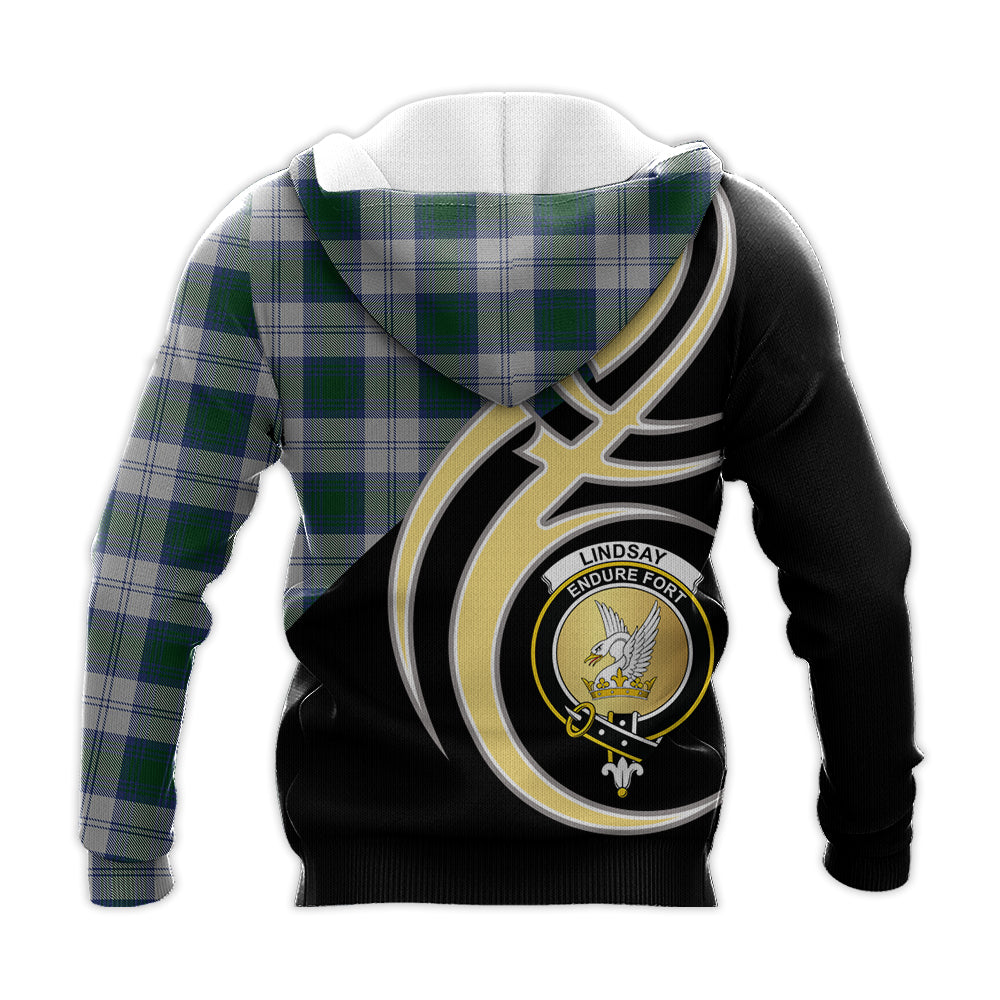Printivon Lindsay Dress Clan Believe In Me Crest Tartan Knitted Hoodie Custom Your Text
