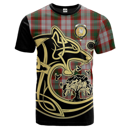 Printivon Lindsay Dress Red Crest Celtic Wolf Tartan T Shirt Custom Your Text