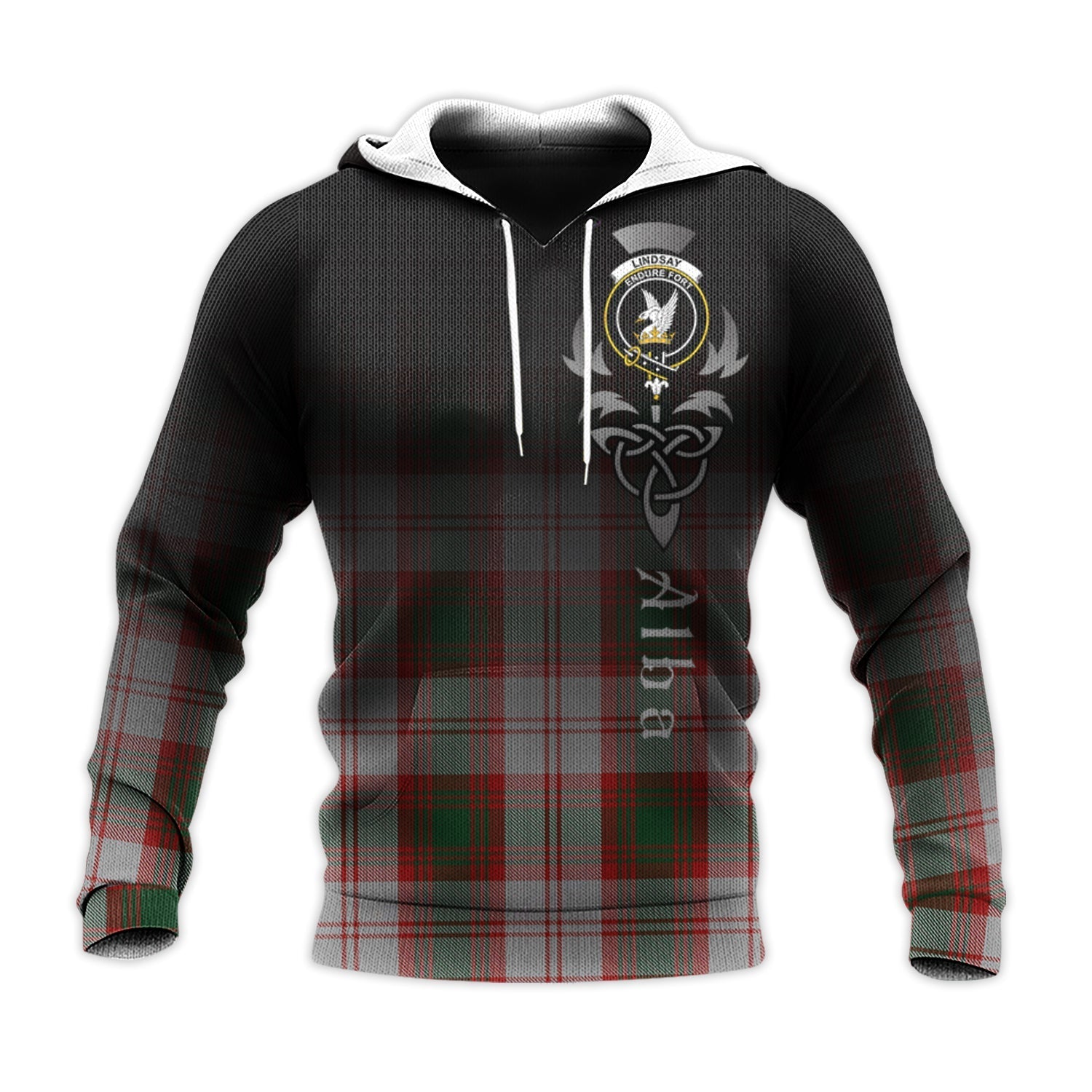 Printivon Lindsay Dress Red Tartan Crest Alba Celtic Hoodie
