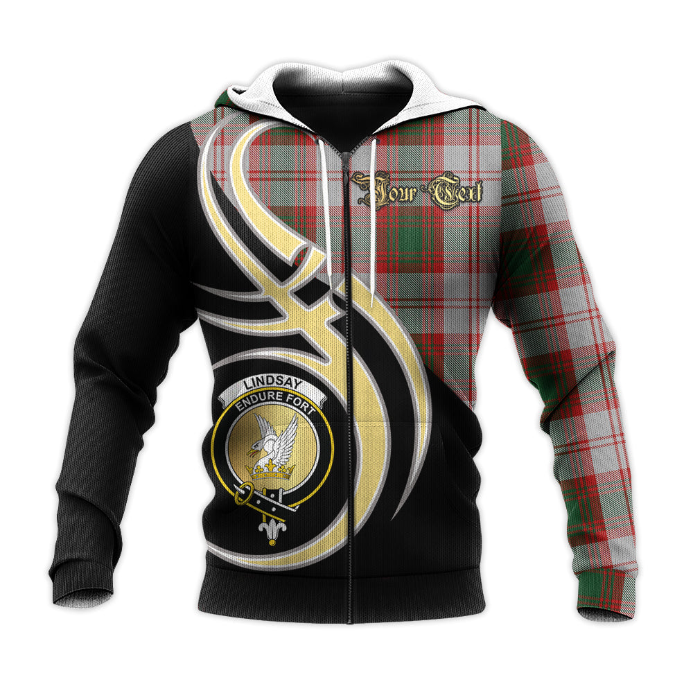 Printivon Lindsay Dress Red Clan Believe In Me Crest Tartan Knitted Hoodie Custom Your Text