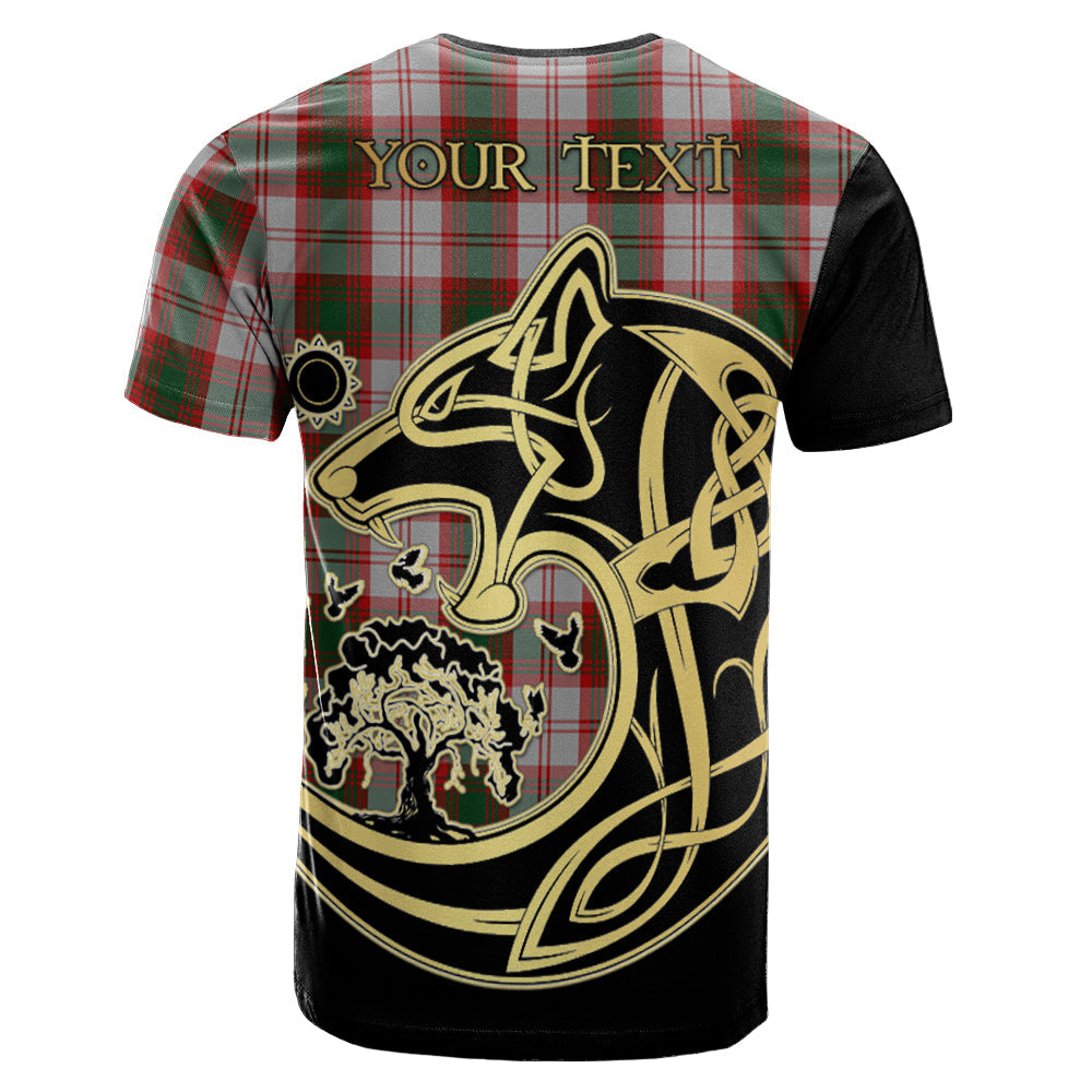 Printivon Lindsay Dress Red Crest Celtic Wolf Tartan T Shirt Custom Your Text
