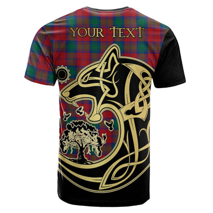 Printivon Lindsay Modern Crest Celtic Wolf Tartan T Shirt Custom Your Text