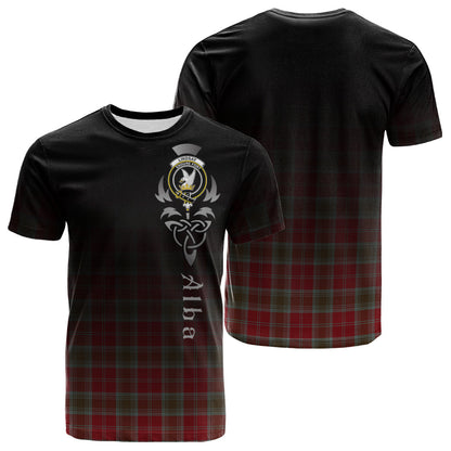 Printivon Lindsay Weathered Tartan Crest Alba Celtic T Shirt