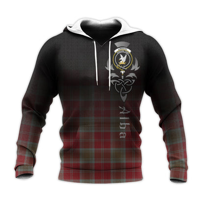 Printivon Lindsay Weathered Tartan Crest Alba Celtic Hoodie