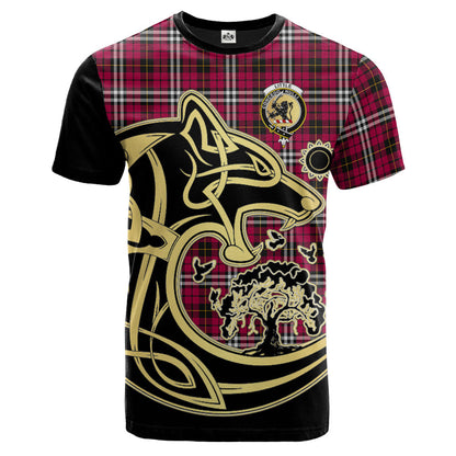 Printivon Little Crest Celtic Wolf Tartan T Shirt Custom Your Text