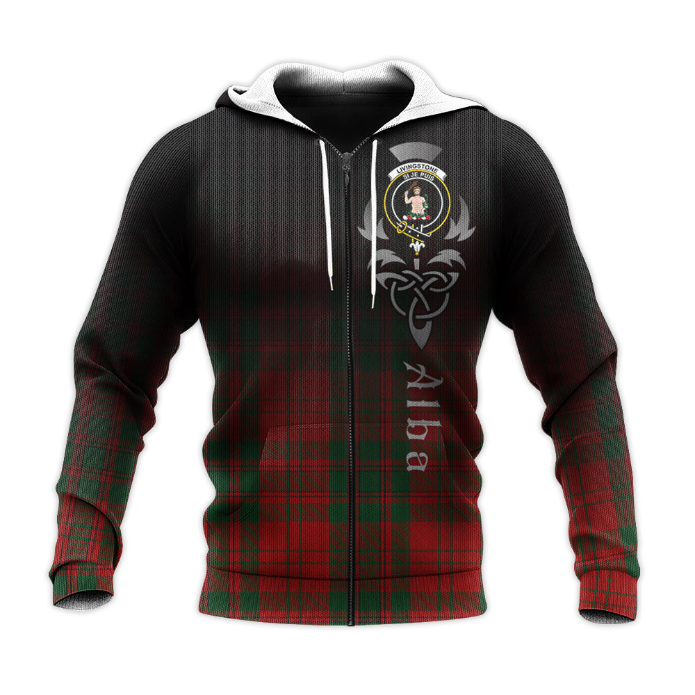 Printivon Livingston Tartan Crest Alba Celtic Hoodie