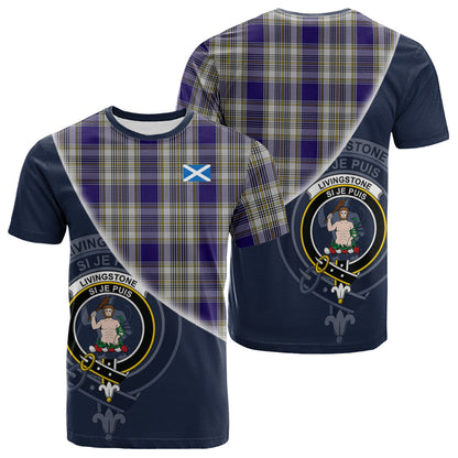 Printivon Livingston Dress Tartan Scottish Crest T Shirt