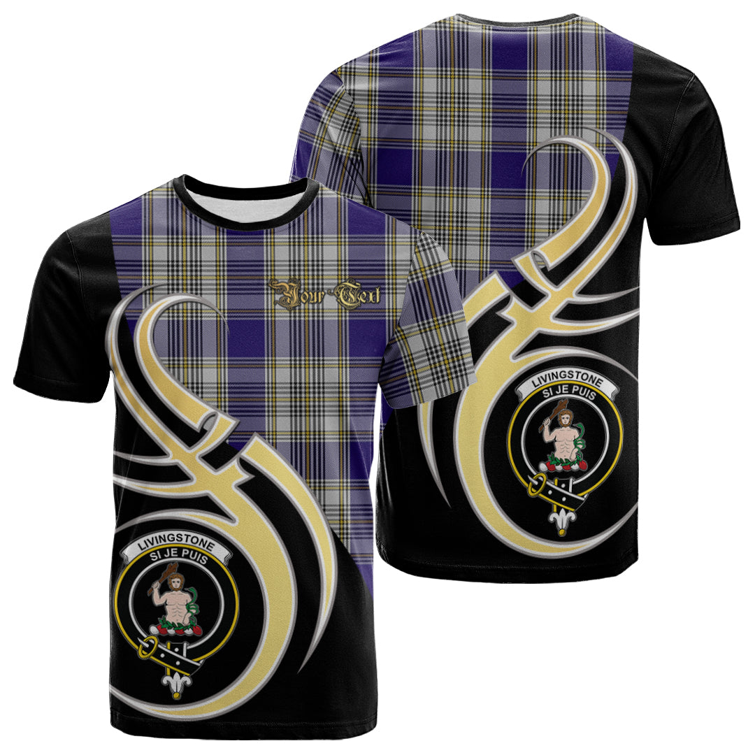 Printivon Livingston Dress Tartan Crest Believe In Me T Shirt