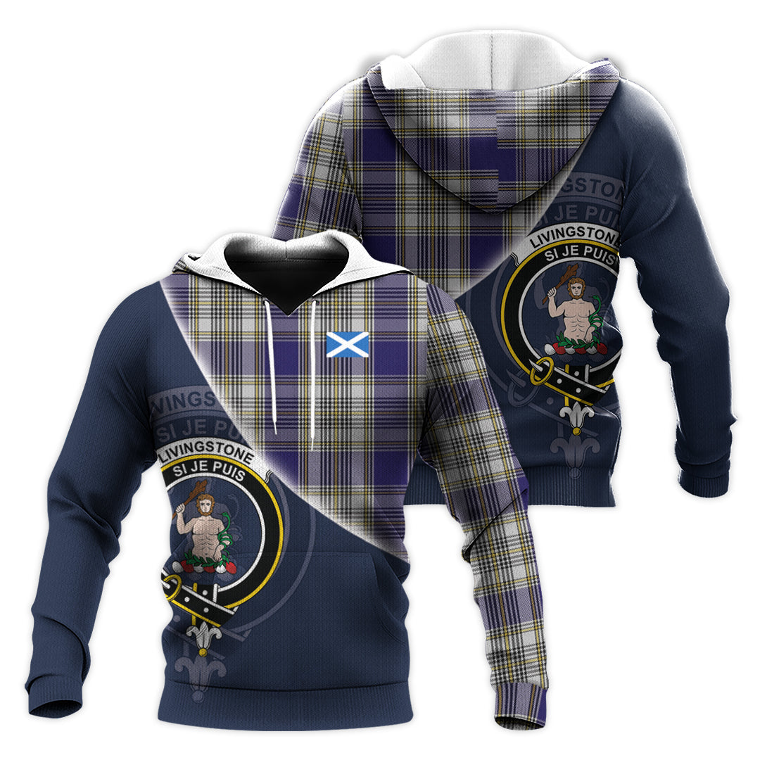 Printivon Livingston Dress Tartan Scottish Crest Hoodie
