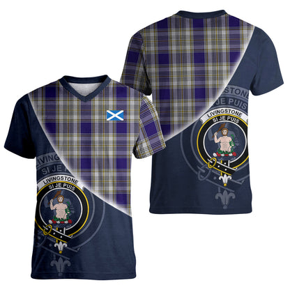 Printivon Livingston Dress Tartan Scottish Crest T Shirt