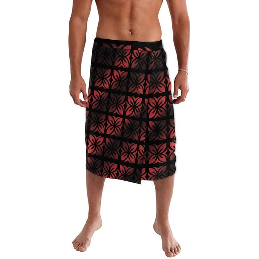 Traditional Polynesian Tribal Ie Faitaga Lavalava Island Wear Wrap Skirt For Men