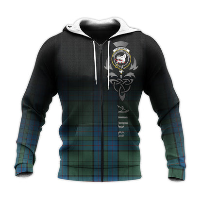 Printivon Lockhart Tartan Crest Alba Celtic Hoodie