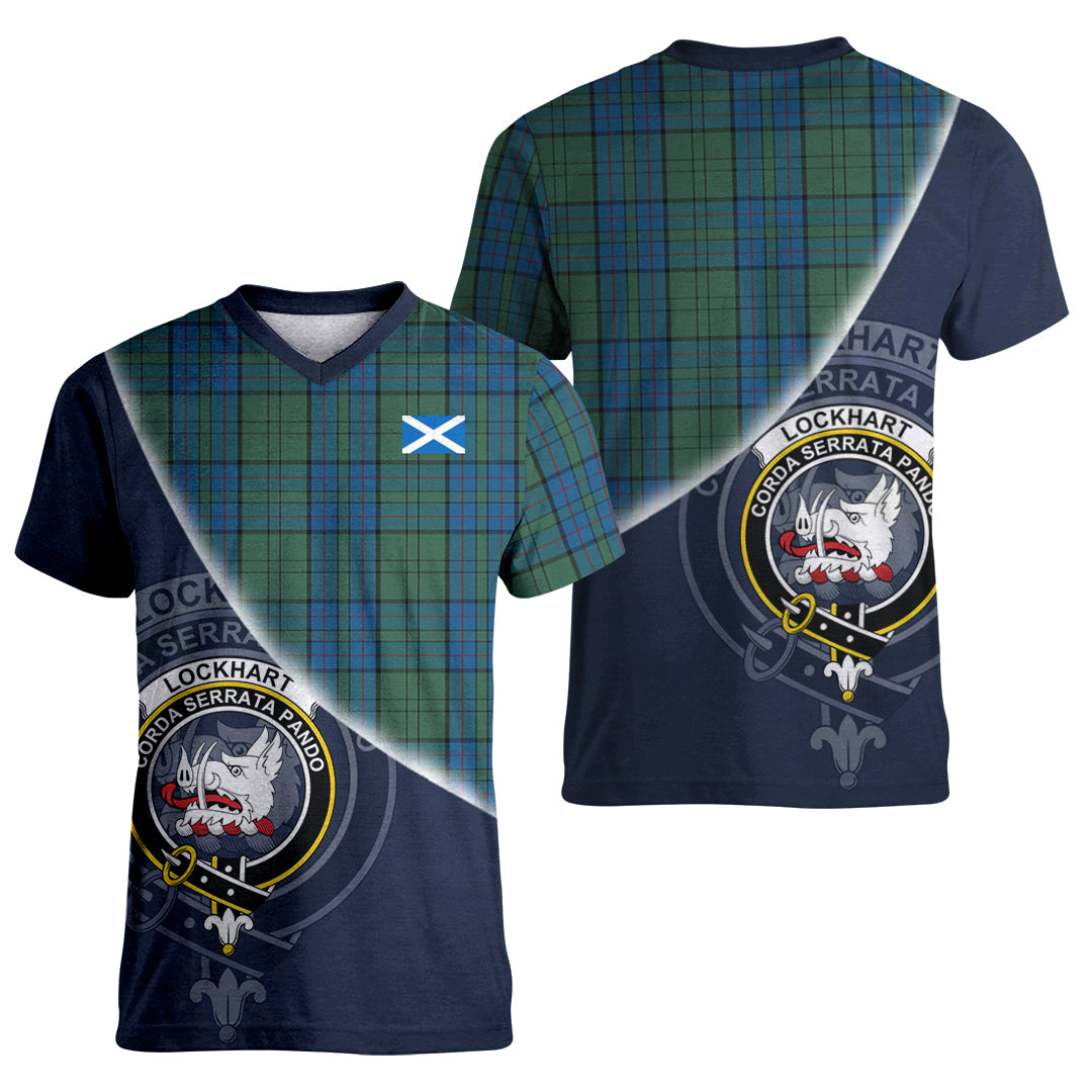 Printivon Lockhart Tartan Scottish Crest T Shirt