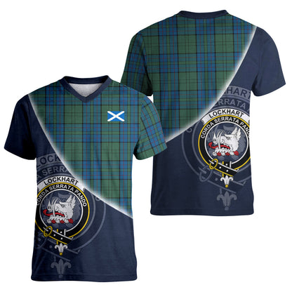 Printivon Lockhart Tartan Scottish Crest T Shirt
