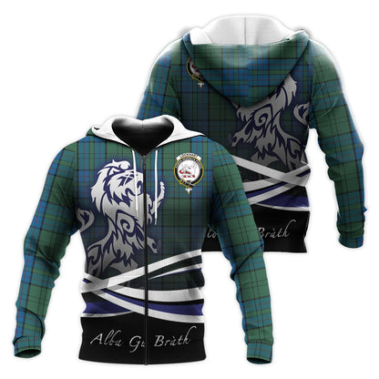 Printivon Lockhart Tartan Scottish Lion Hoodie