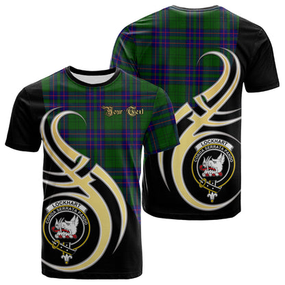 Printivon Lockhart Modern Tartan Crest Believe In Me T Shirt