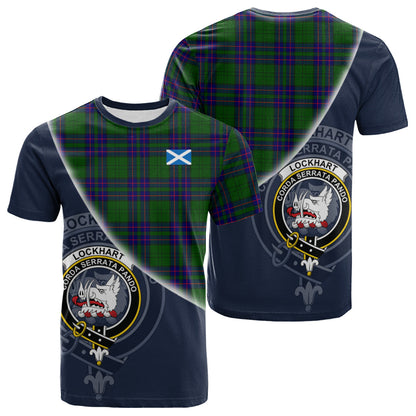 Printivon Lockhart Modern Tartan Scottish Crest T Shirt
