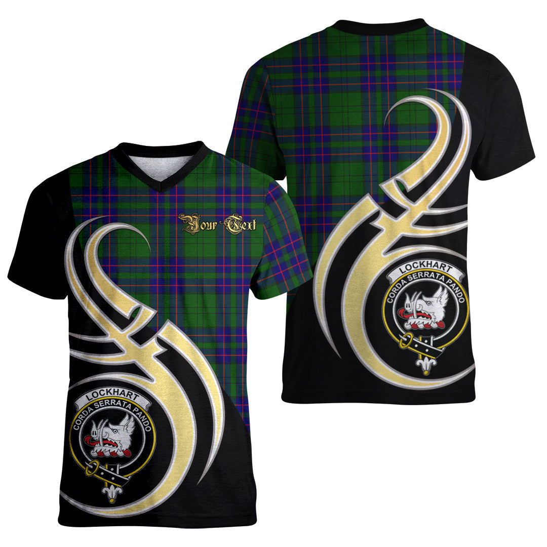 Printivon Lockhart Modern Tartan Crest Believe In Me T Shirt