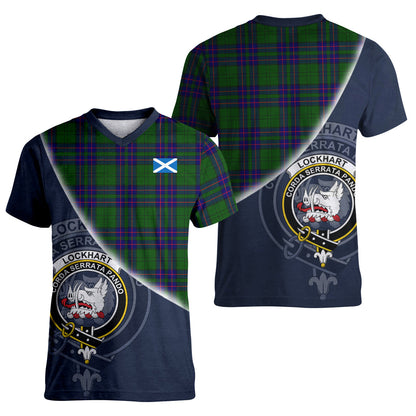 Printivon Lockhart Modern Tartan Scottish Crest T Shirt