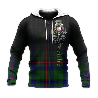 Printivon Lockhart Modern Tartan Crest Alba Celtic Hoodie