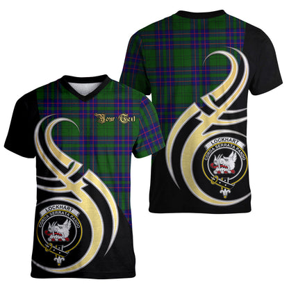 Printivon Lockhart Modern Tartan Crest Believe In Me T Shirt