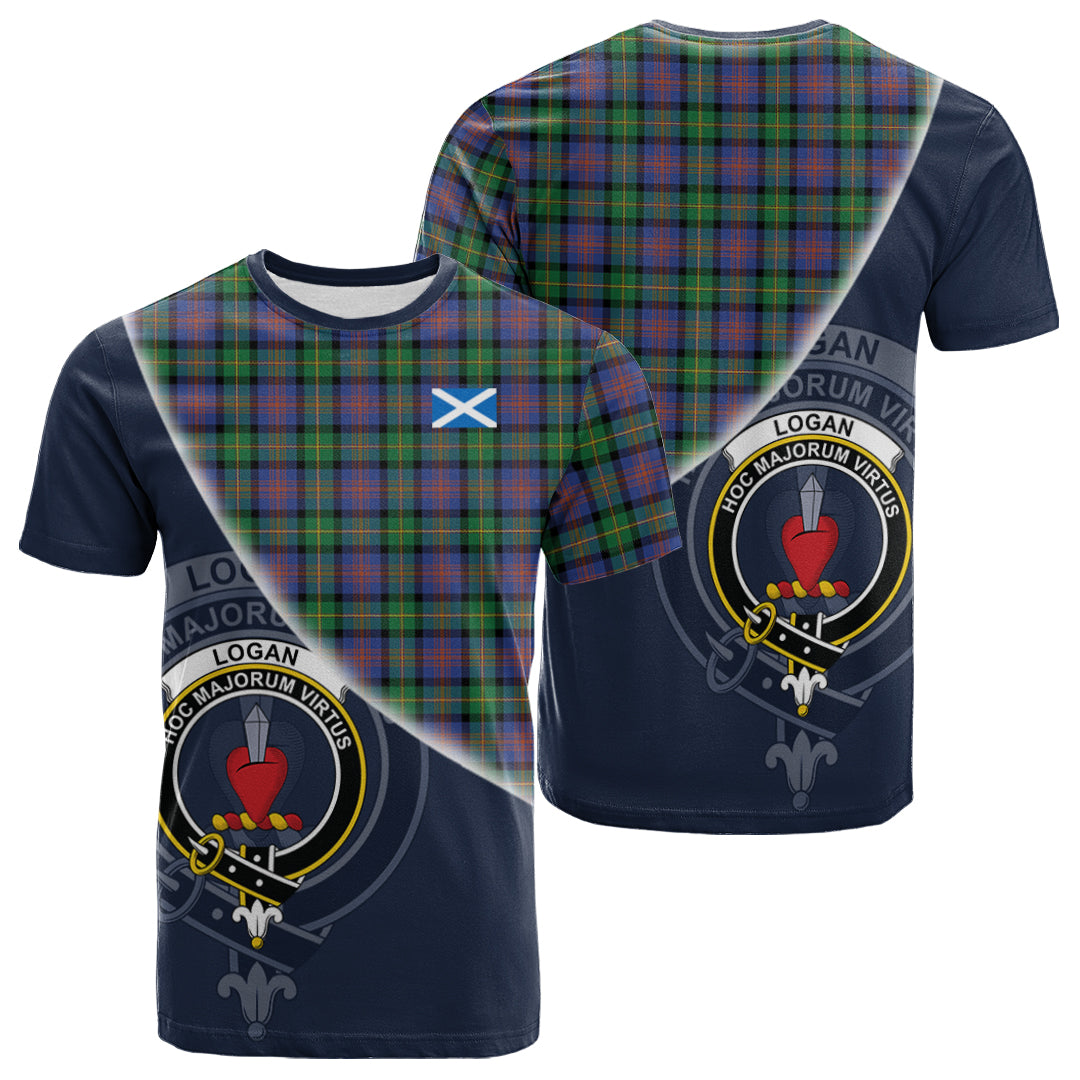 Printivon Logan Ancient Tartan Scottish Crest T Shirt